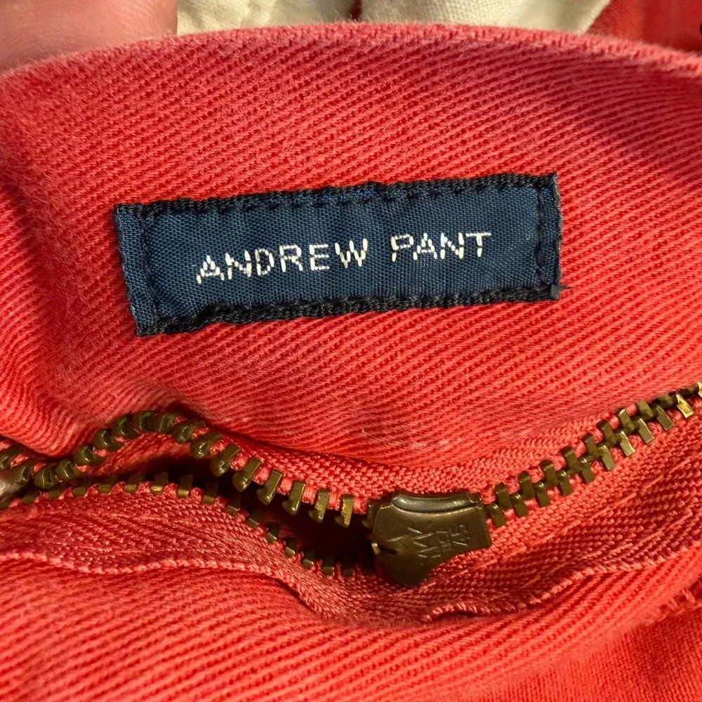 Vintage Polo Ralph Lauren Andrew Pants Fits Mens 34x29 Salmon Pink Pleated Chino